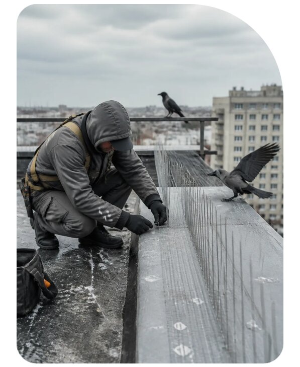 Защита от ворон под ключ в Ставрополе по цене от 5192 р. | Сенат-Ств